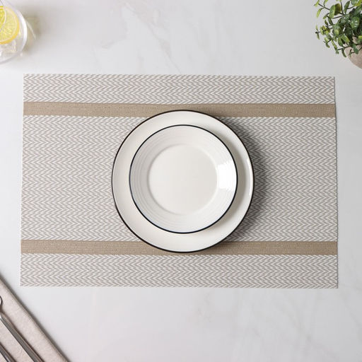 Набор салфеток сервировочных на стол Доляна Рона, 4 шт, 4530 см, цвет бежевый  фото 2