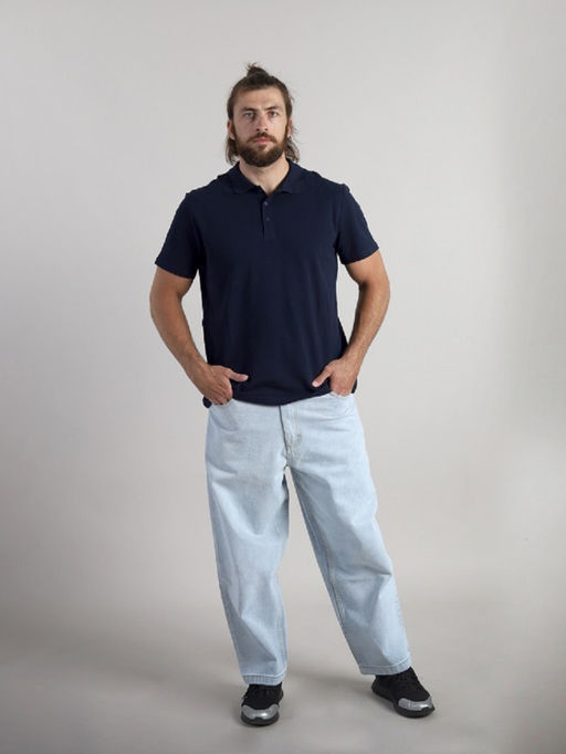 CRB wear / CSXM 60414-41 Рубашка-поло мужская,темно-синий/Ex.Cherubino  фото 2