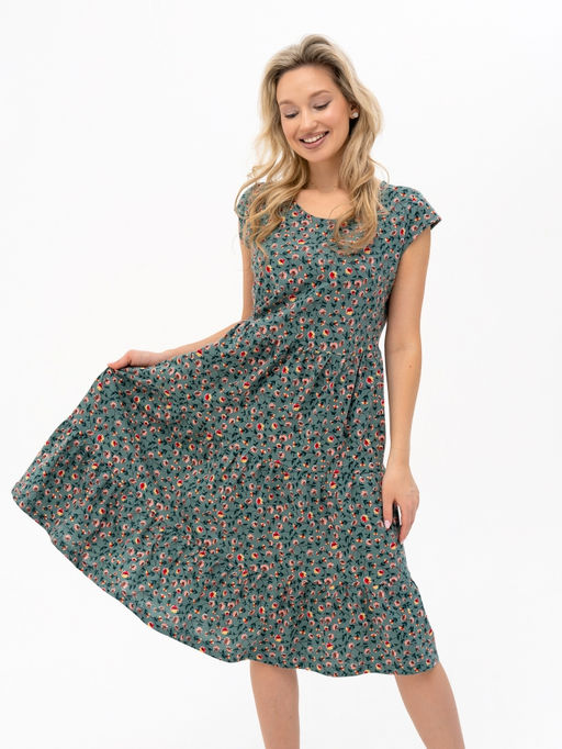 Сарафан хлопок 100%,зеленый - Binita фото 3