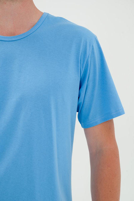 Футболка мужская из кулирки небесный - Амадэль фото 6