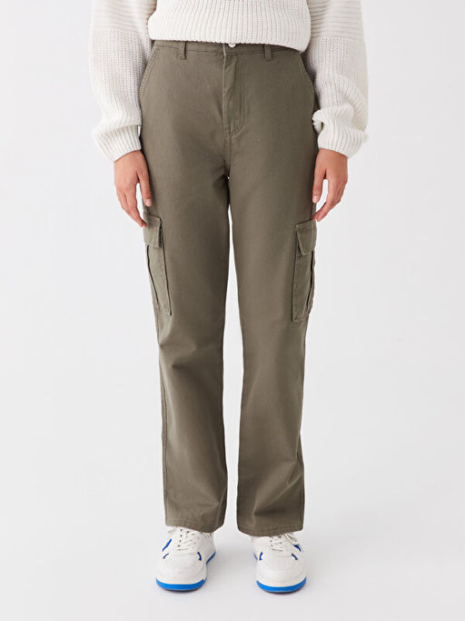 Standart Fit Kad?n Kargo Pantolon