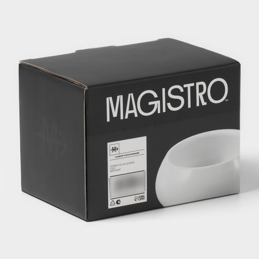 Соусники Magistro OliveQueen, 110 мл, 9×4 см, набор 3 шт., фарфор, белые
