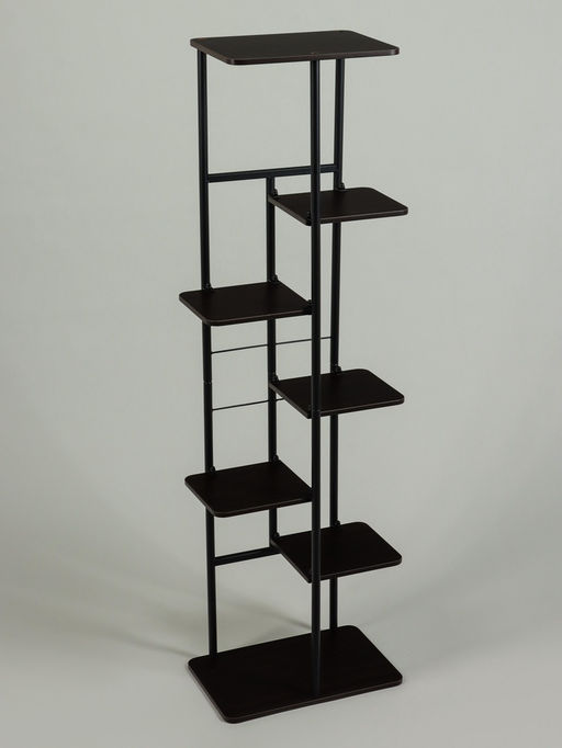 Подставка для цветов Greengo, 7 полок, 36×23×120 см, напольная, каркас металл, полки МДФ, чёрная