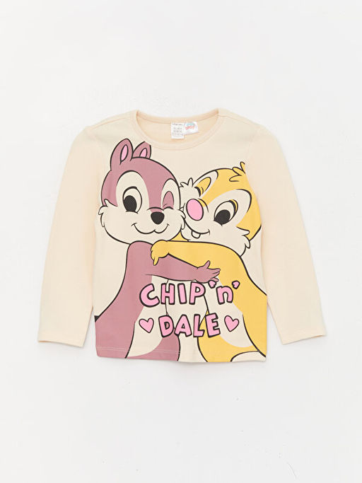 Bisiklet Yaka Chipn Dale Bask?l? Uzun Kollu K?z Bebek Pijama Tak?m? - Waikiki фото 2