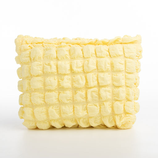 Косметичка на молнии простая, большая, мягкая, жёлтая - Simaland фото 2