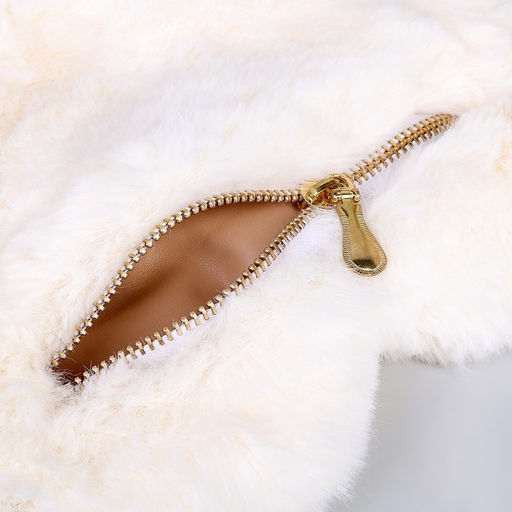 Сумка из плюша «Сердце», 20×20 см, белая