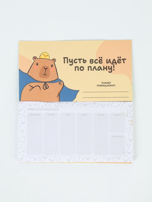 Планинг с отрывными листами, 50 л "Капибары"