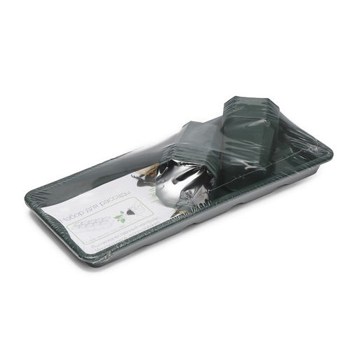 Набор для рассады: стаканы по 300 мл (10 шт.), поддон 41×17 см, цвет МИКС