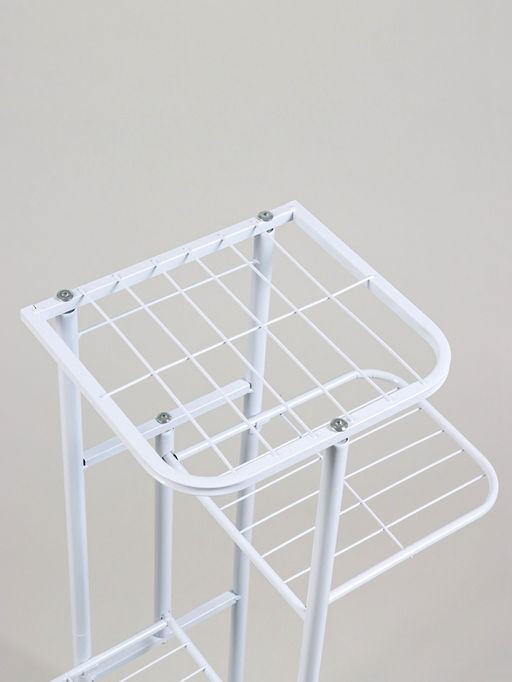 Подставка для цветов Greengo, 4 полки, 43×22×82 см, напольная, металл, белая
