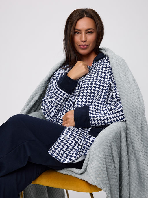 Пижама женская из футера Салли синий - Амадэль фото 28