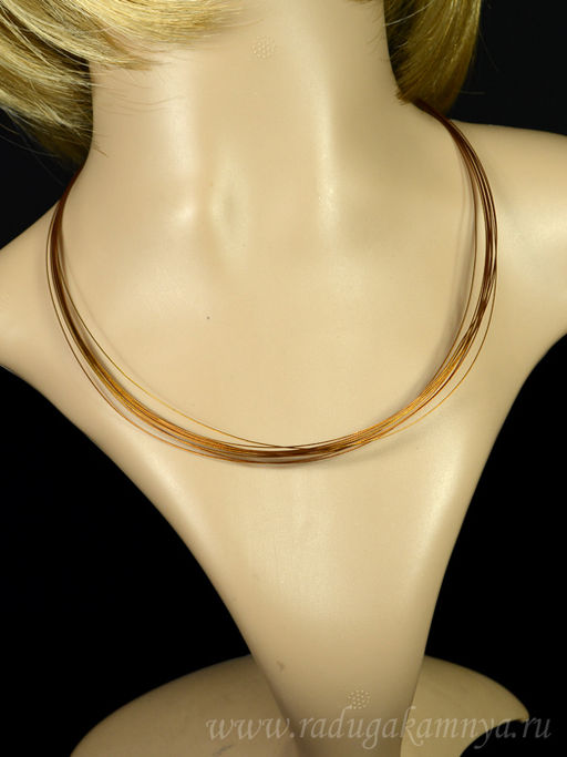 Чокер для кулонов и подвесок 10 нитей цв. медный3.