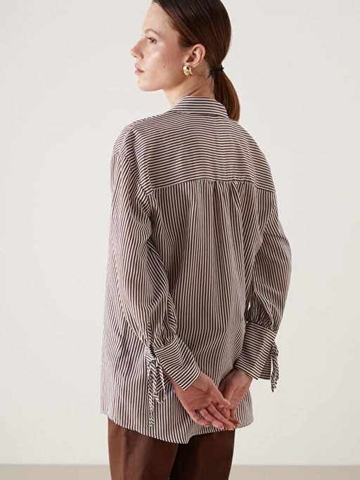 ?izgili Oversize Kad?n G?mlek Tunik