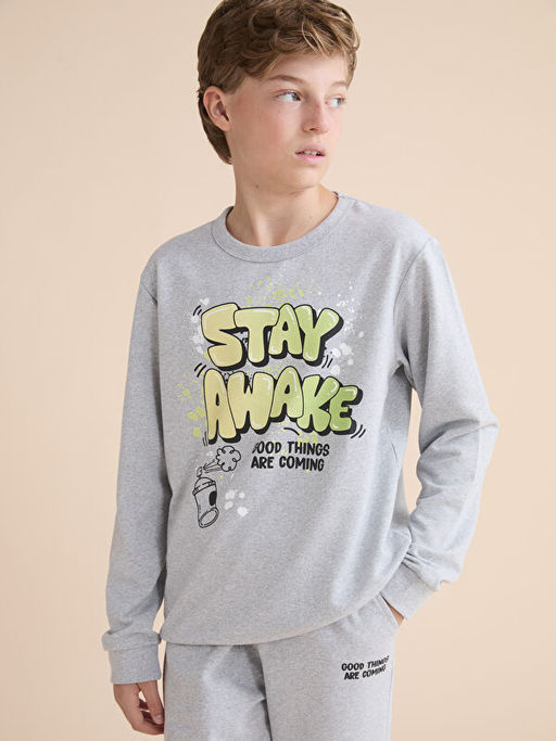 Bisiklet Yaka Erkek ?ocuk Sweatshirt