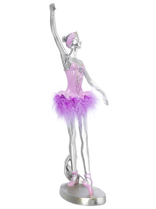 Статуэтка 14,5*13,5*29,5см Балерина с перьями, серебро - Elan gallery фото 23