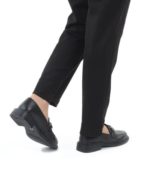 06-DYL122-1 BLACK Туфли женские (натуральная кожа)