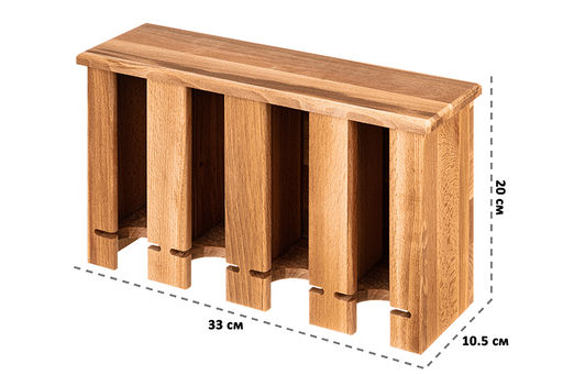 Подставка для чайных пакетиков 33*10,5*20 см с 4-мя отделениями, вертикальная с откидной крышкой