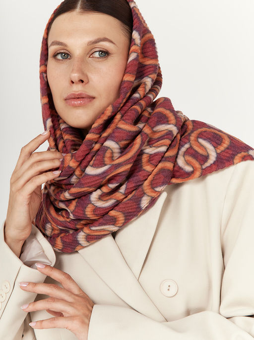 Большой, мягкий, тонкий и очень нежный двусторонний палантин с рисунком - Tantino фото 6