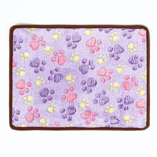 Коврик для отдыха животных, двусторонний (флис+ротанг), 40 х 30 см, сиреневый - Пижон фото 3