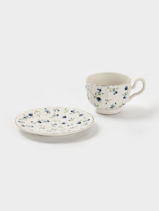 Чайная пара «Тюльпан», 2 предмета: блюдце 15.5×2 см, чашка 235 мл, 12×9×7.5 см, керамика, белая