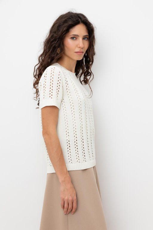 ЕВ 30211/молочный джемпер жен