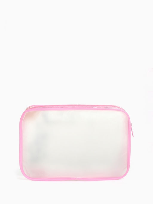 Косметичка на молнии для бассейна, с принтом, прозрачная, розовая