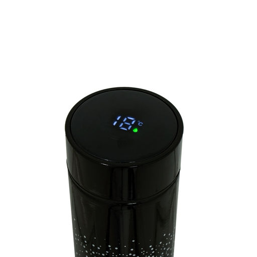 Термос Мастер К Basic, 500 мл, с ситечком, с датчиком температуры, сохраняет тепло 10 ч, нержавеющая сталь, синий, чёрный