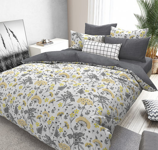 Белла Желтая Постельное белье из Поплина 1,5 спальный