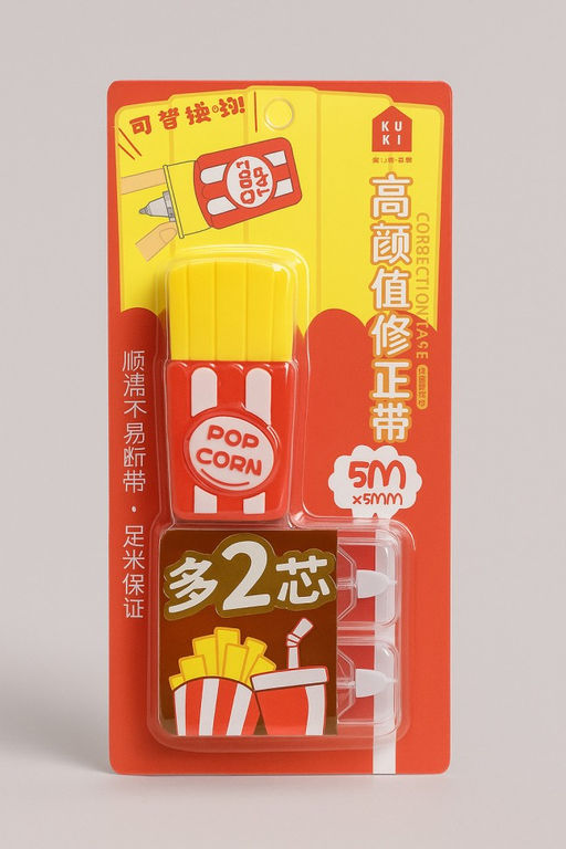 Корректор "French fries", red + 2 сменных блока