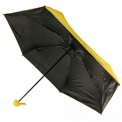 Зонт-мини механический Палитра UPF50+ ткань эпонж (полиэстер) + черное УФ-покрытие, 6 лучей, д/купола 90см, 5 сложений, 18см в сложенном виде, механизм против ветра, ручка с покрытием soft-touch, цвет желтый, 218гр (Китай) - Домашняя Мода фото 3