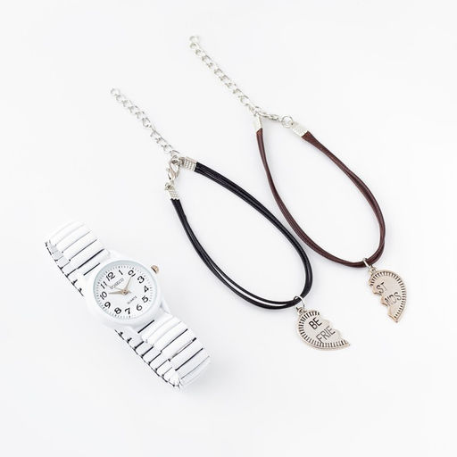 Женский подарочный набор Лентини 2 в 1: наручные кварцевые часы и браслет - Simaland фото 2