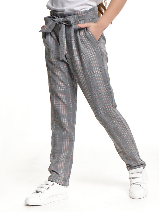 Брюки для девочки в клетку 22-6688 клетка/синий - Mini maxi фото 9