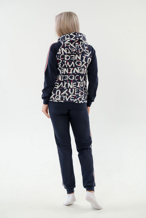 Костюм женский из футера 2-хн джемпер и брюки SportLand буквы - Амадэль фото 8