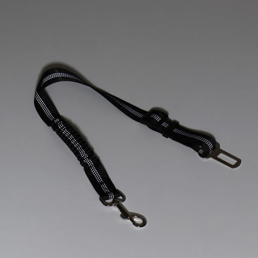 Ремень безопасности для собак, амортизирующий, 75-85 х 2,5 см, черный - Пижон фото 6