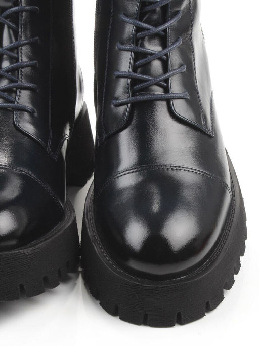 01-B2103B-10F INK BLUE Ботинки демисезонные женские (натуральная кожа, байка)