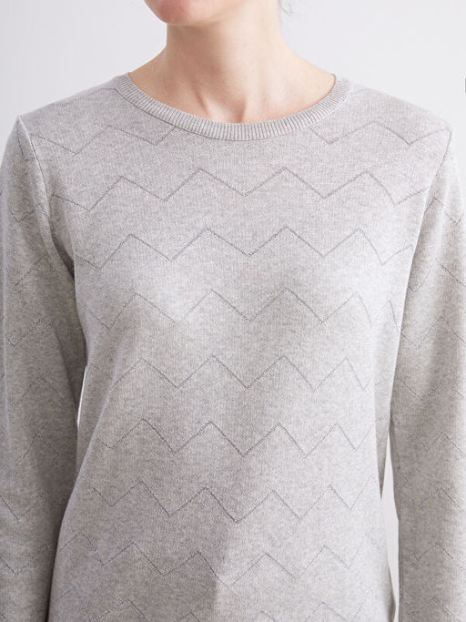 Bisiklet Yaka ?izgili Kad?n Triko Kazak