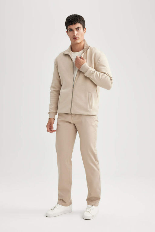 Толстовка Comfort Fit с воротником-стойкой на молнии - Defacto фото 2