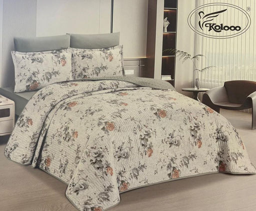 Одеяло стеганное с простыней на резинке и наволочками 2шт Koloco 192-1 192-1/07