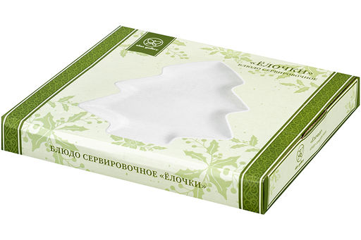 Блюдо 400 мл 25*21*2,5 см "Елочка"