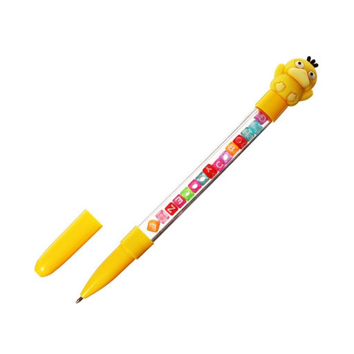 Цена за 36 шт. Ручка - прикол гелевая, с кубиками, «Утка», МИКС