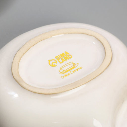 Соусник Морская ракушка, 8.5 х 15 см белая - Dolce Ceramo. фото 3