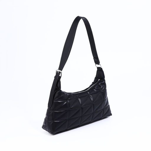 Сумка-багет на молнии, цвет чёрный - Simaland фото 2