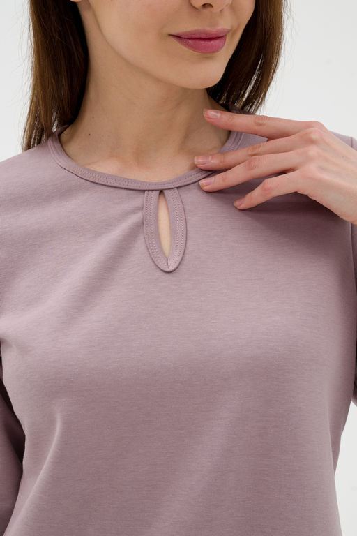 Кофта женская из коттон фита Анфиса кофе - Амадэль фото 13