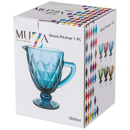 КУВШИН РОМБО 1300 МЛ. / ВЫСОТА=20 СМ. СЕРИЯ MUZA COLOR (КОР=12ШТ.) - Lefard фото 2