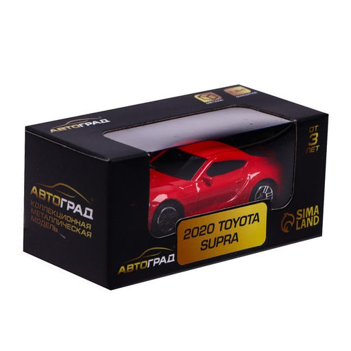 Машина металлическая TOYOTA SUPRA, 1:64, цвет красный - Автоград фото 4