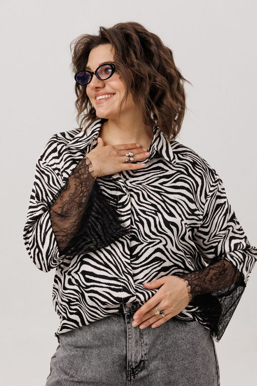 Блуза ANELLI 1801 зебра  фото 9