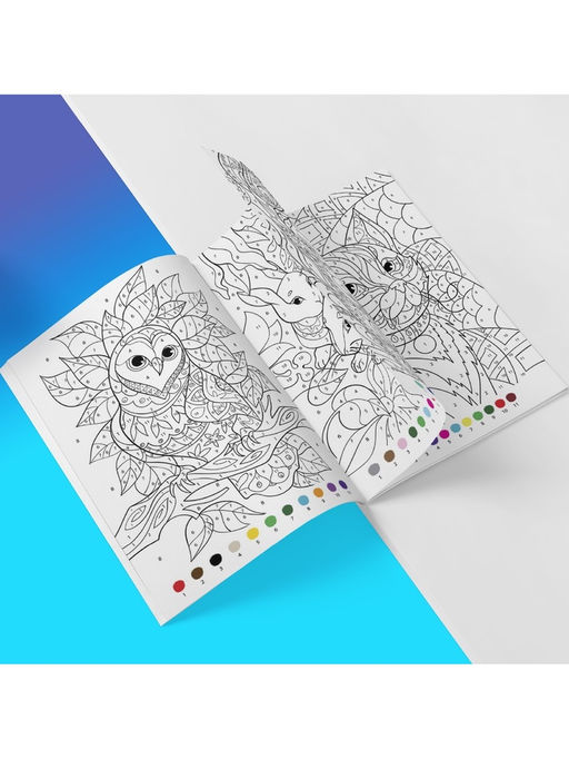 Раскраски по номерам Для девочек, набор 4 шт., по 16 стр.