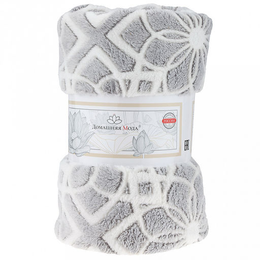 Плед/покрывало 220х200см "Царевна", велсофт "Bamboo" набивной, полиэстер 100%, плотность 260г/м2, упаковка: 20х33см пояс бумажный, "Домашняя мода" (Россия)