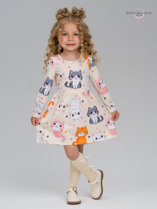 Платье Эля солнечные котики
