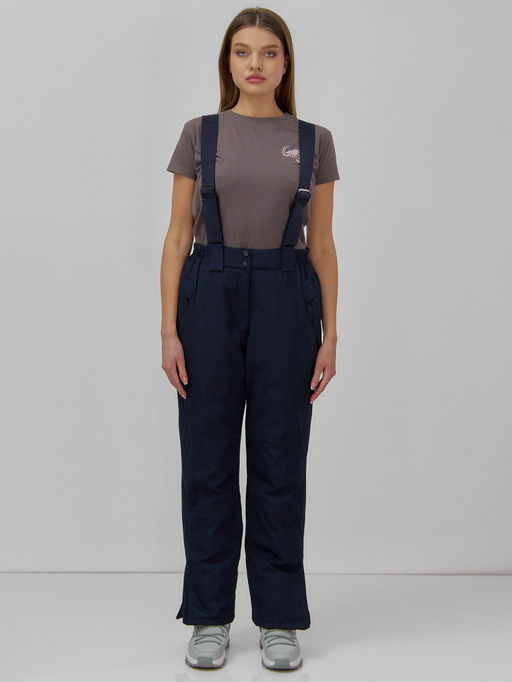 Полукомбинезон утепленный женский большого размера темно-синего цвета 666_1TS - Chunmai фото 7