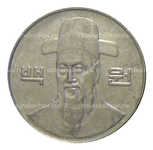 Монета 100 вон 2001 года Южная Корея